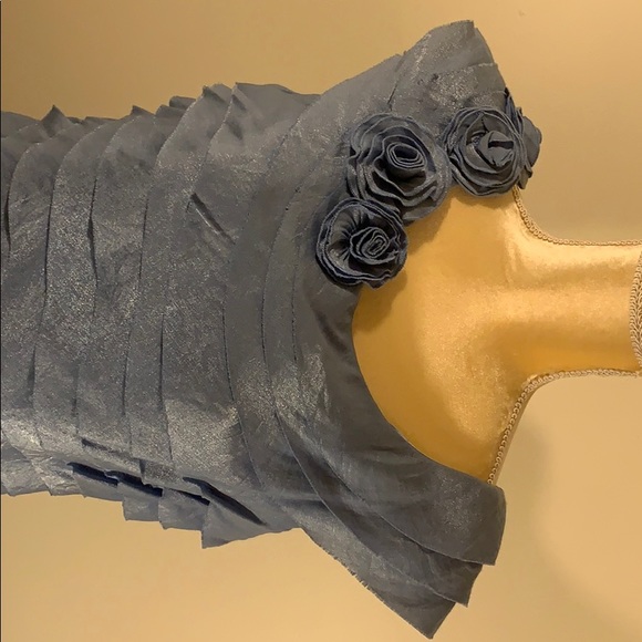 Periwinkle blue ruffled dress - Picture 4 of 5